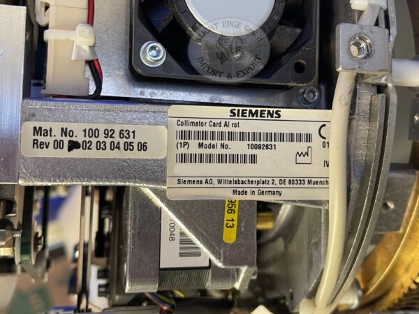 Siemens Collimator Card Al rot - PN 10092631 - Datenschild