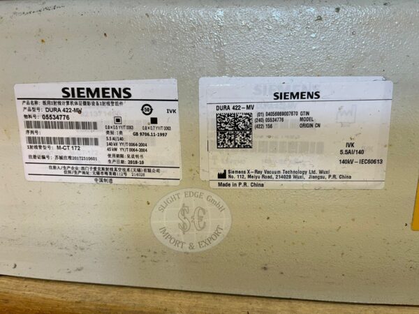 Siemens SOMATOM Emotion 16-Slice CT Scanner - Datenschild