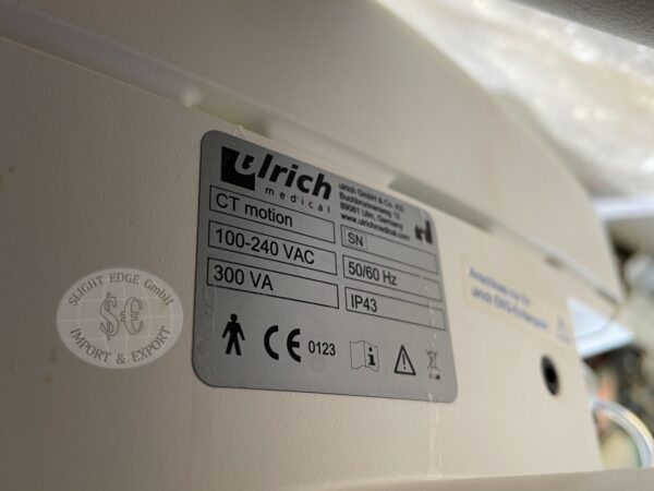 Ulrich Medical CT motion CT Kontrastmittelinjektor - Ersatzteilspender - Datenschild