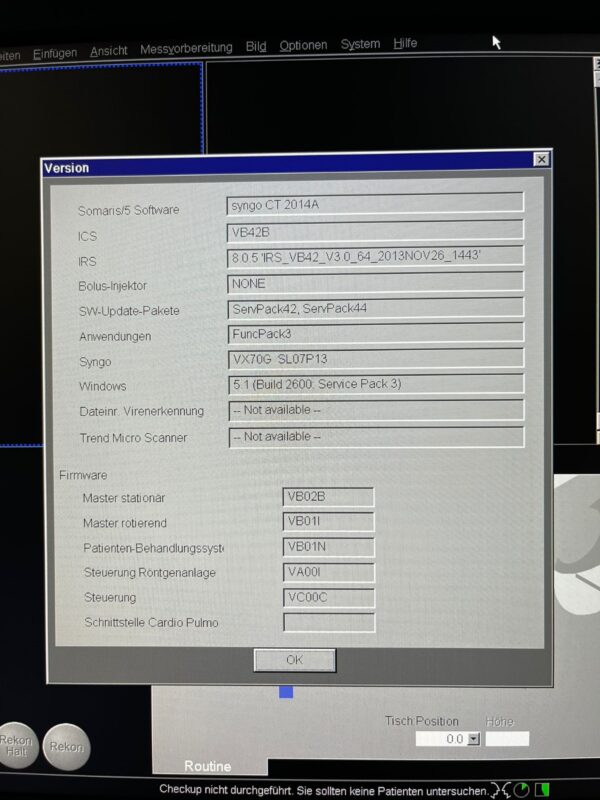 Siemens SOMATOM Emotion 16-Zeilen CT Scanner - REF 10165888