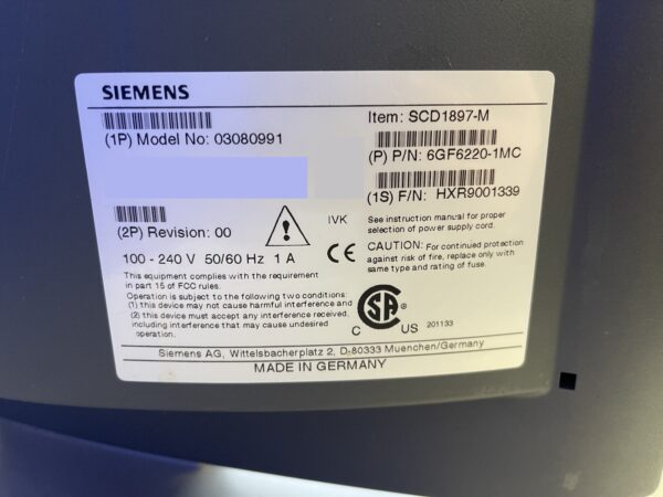 Siemens 18.1" Color Monitor - PN 3080991