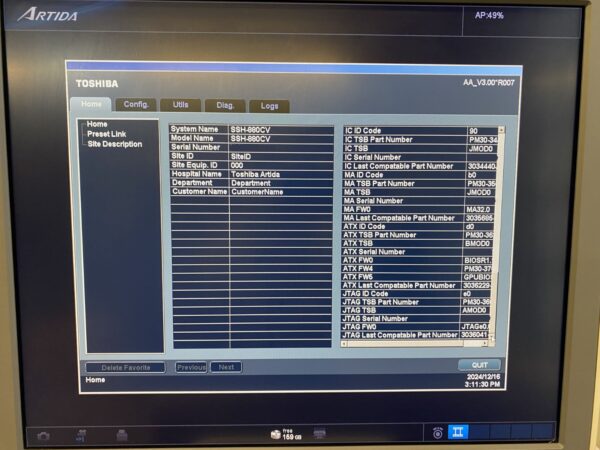 Toshiba - iSYTLE - Ultrasound System - Ultraschallgerät - REF SSH-880CV