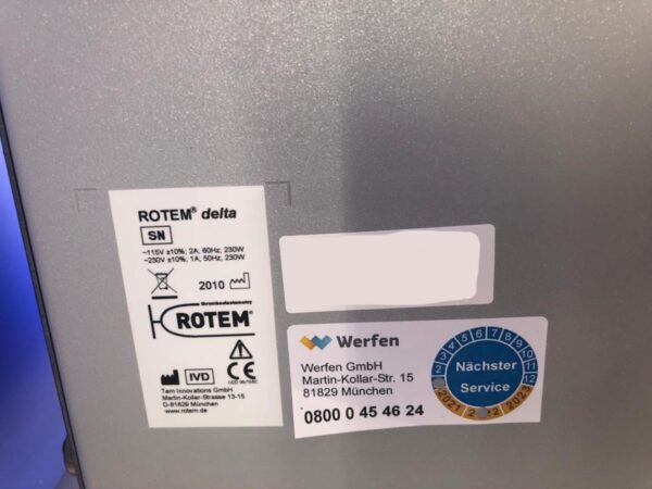 TEM Innovations - ROTEM delta - Hemostasis Analyzer - Hämostase-Analysesystem
