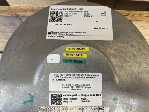 Siemens - Single Tank Unit P40 MoW-100G - X-ray Tube - Röntgenröhre - PN 10141920 - 10141960 - 3122509