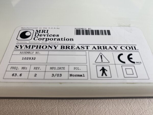 Siemens - Symphony Breast Array Coil - Symphony Brust-Array-Spule - PN 102532