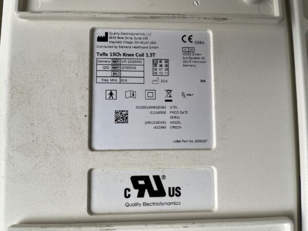 Siemens - TxRx 15Ch Knee Coil - TxRx 15-Kanal Knie-Spule - PN 10185453