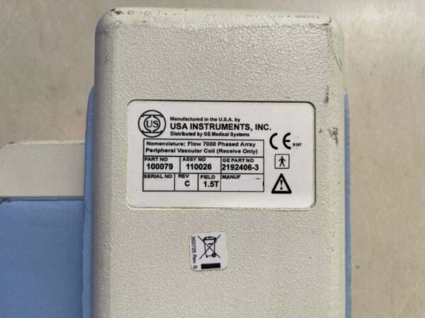 GE HealthCare - Flow 7000 Phased Array Peripheral Coil - Flow 7000 Phased-Array-Peripheriespule - PN 100079