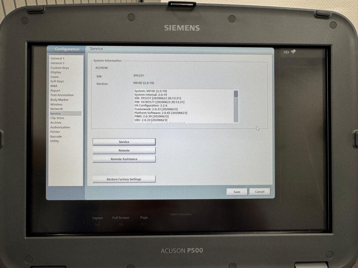 Siemens - ACUSON P500 - Portable Ultrasound System - Tragbares Ultraschallgerät - REF 10785577