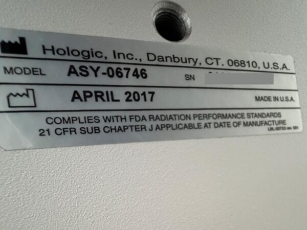 Hologic - Mammography System - Mammographiesystem - Selenia Dimensions - REF ASY-06746