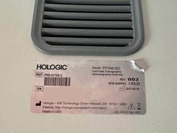 Hologic - Mammography System - Mammographiesystem - Selenia Dimensions - REF ASY-06746