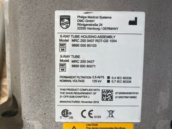 Philips - Röntgenröhre - X-ray Tube - PN 989000085103 - 989000080071