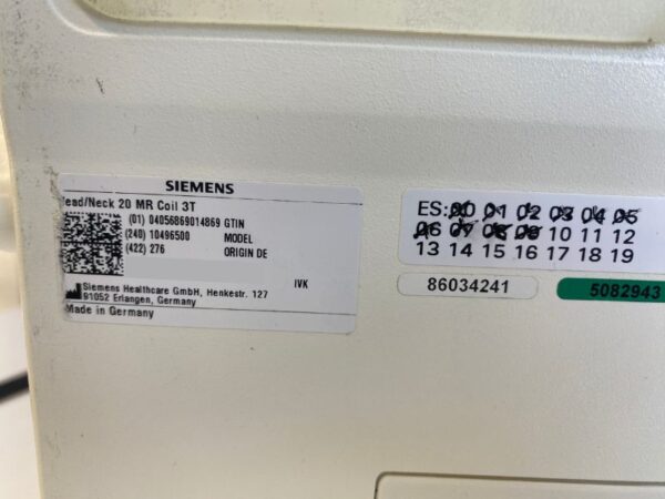 Siemens - Head/Neck 20 MR Coil - Kopf/Nacken-20-MR-Spule - PN 10496500