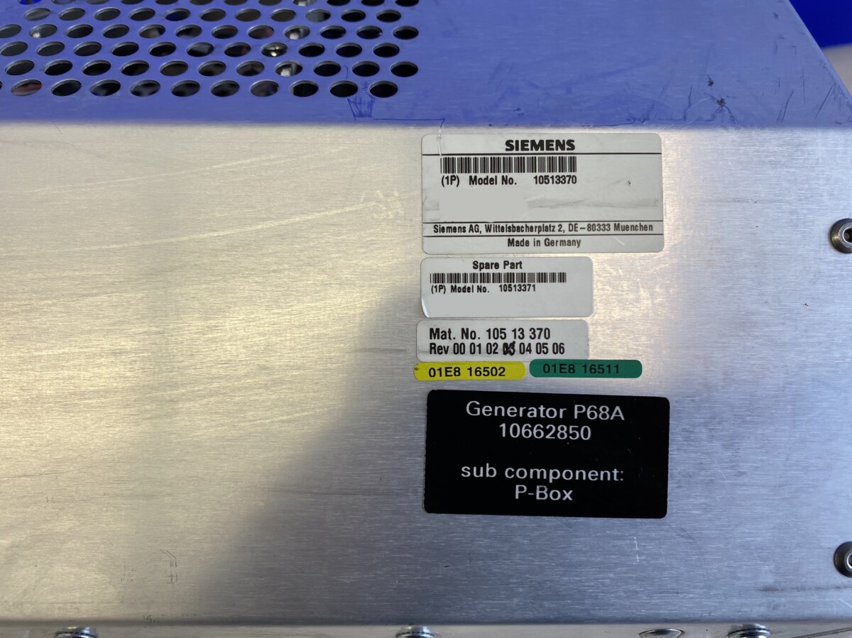 Siemens - P-Box Generator P15 F/G - PN 10513370 / 10513371