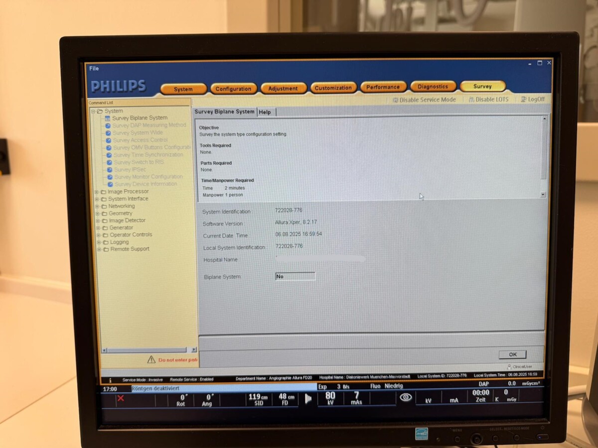 Philips - Angiography System - Angiographie-System - Allura Clarity (Monoplane Ceiling)