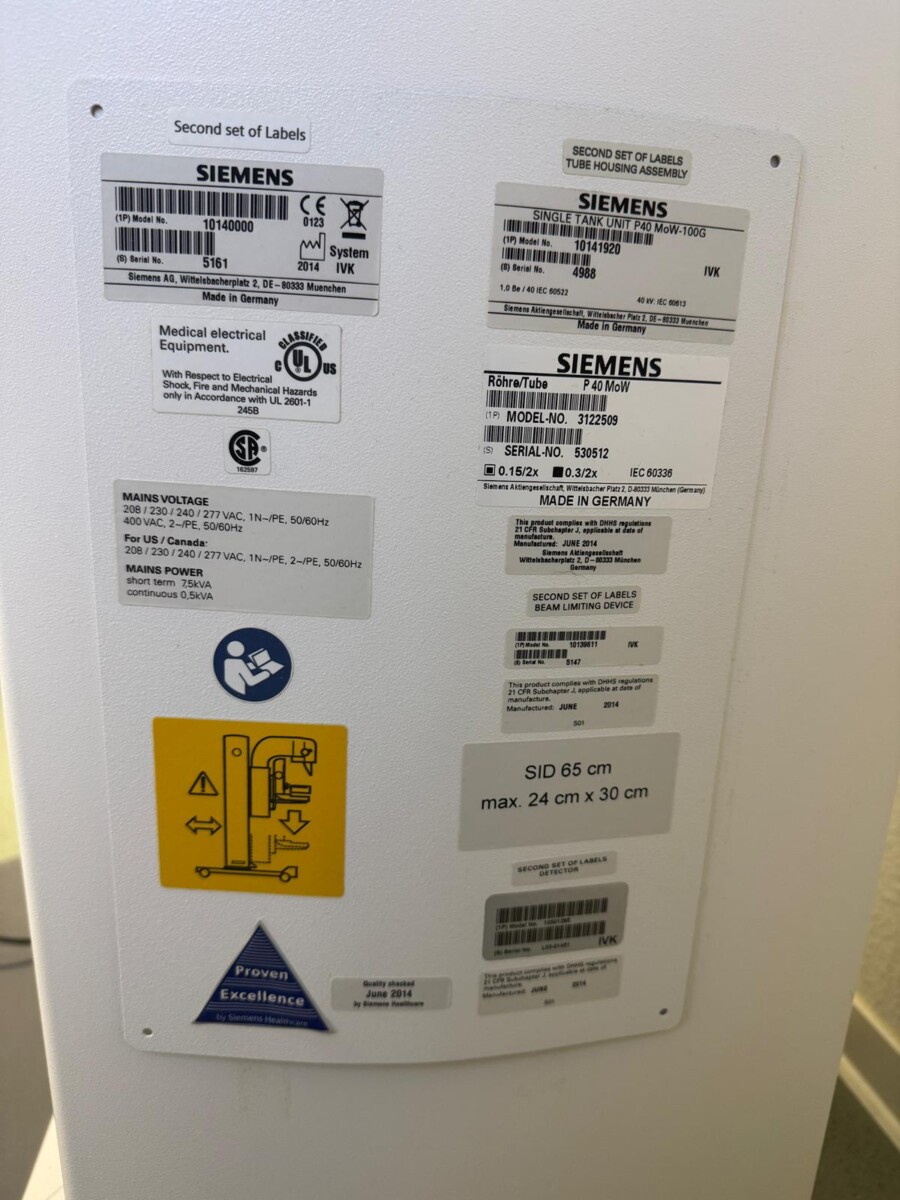 Siemens - Mammographie-System - Mammography System - Mammomat Inspiration - REF 10140000