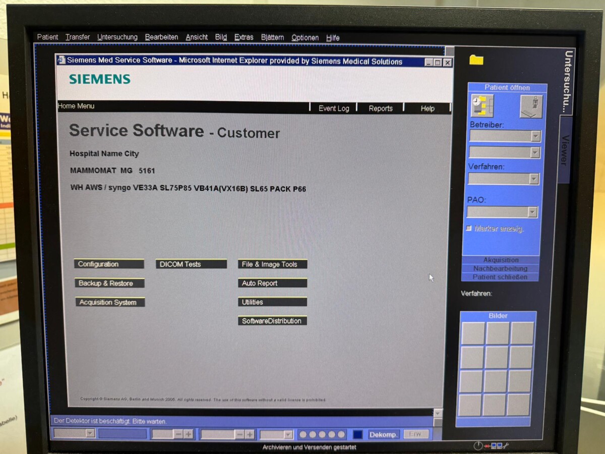 Siemens - Mammographie-System - Mammography System - Mammomat Inspiration - REF 10140000