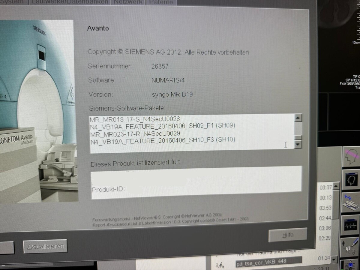 Siemens - MRT-Scanner - MRI Scanner - MAGNETOM Avanto - REF 7391167