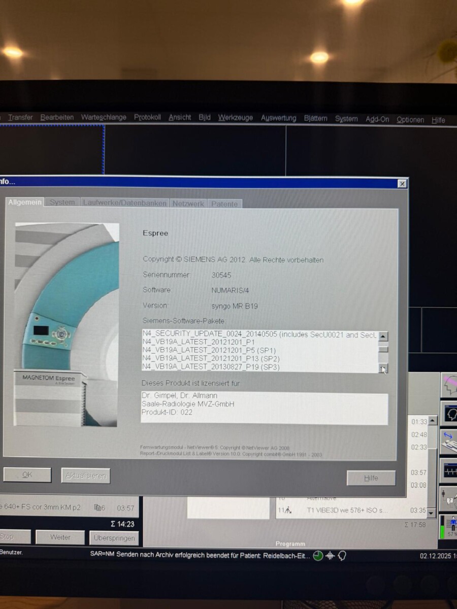 Siemens - MRI Scanner - MRT-Scanner - MAGNETOM Espree - REF 10018165