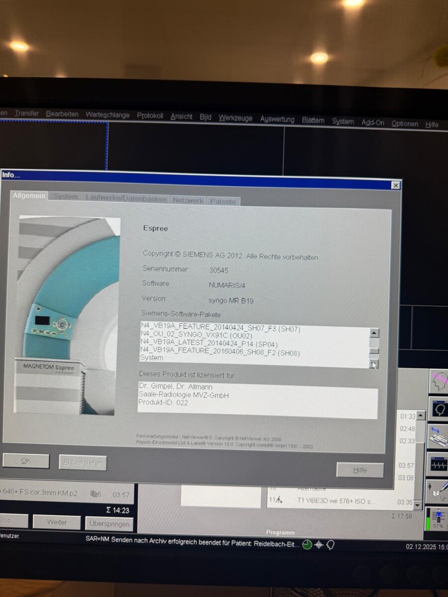 Siemens - MRI Scanner - MRT-Scanner - MAGNETOM Espree - REF 10018165