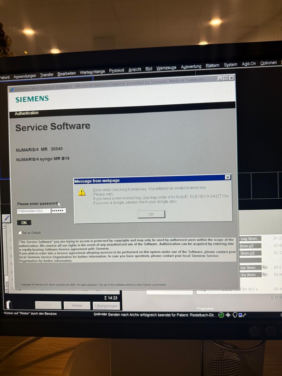 Siemens - MRI Scanner - MRT-Scanner - MAGNETOM Espree - REF 10018165