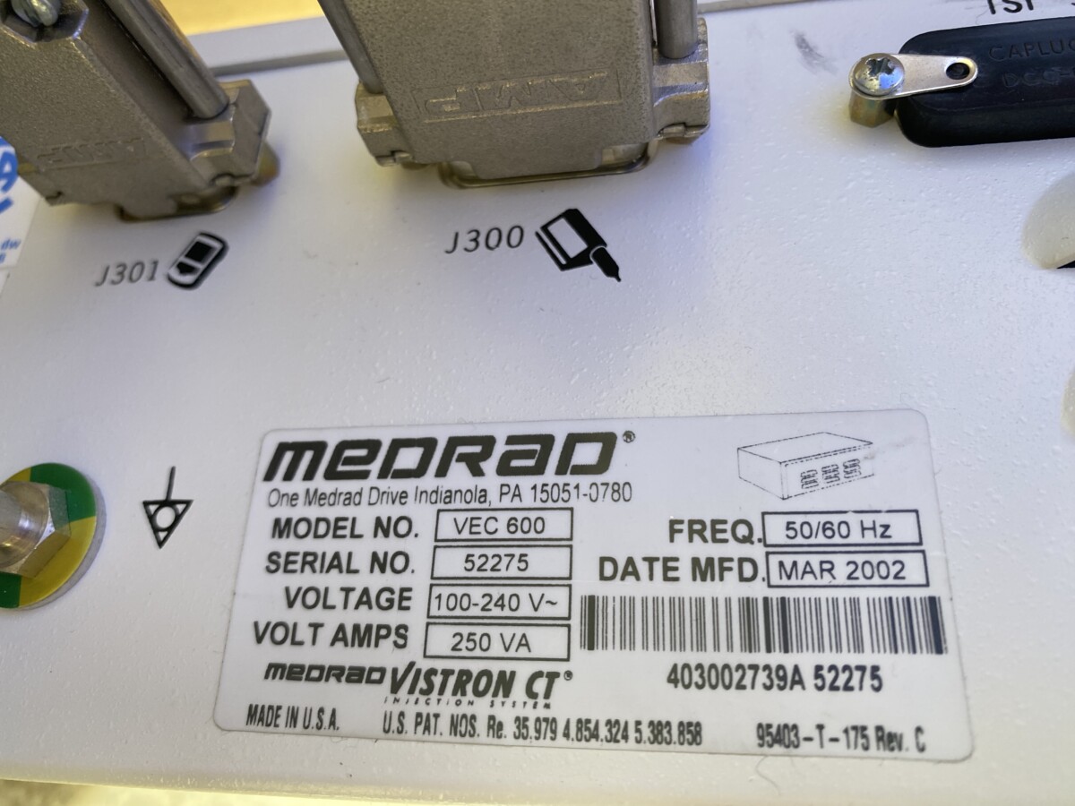 Bayer - CT-Kontrastmittelinjektor - CT Contrast Media Injector - VISTRON CT - REF VHU 600