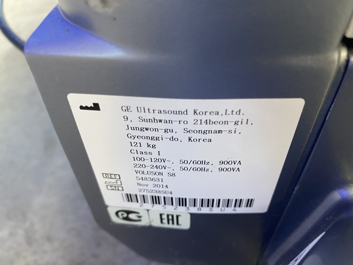 GE HealthCare - Gynäkologisches Ultraschallgerät - Gynecological Ultrasound System - Voluson S8 - REF 5483631