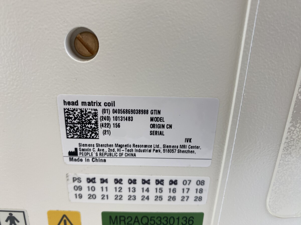 Siemens - Kopf-Matrixspule - Head Matrix Coil - PN 10131483