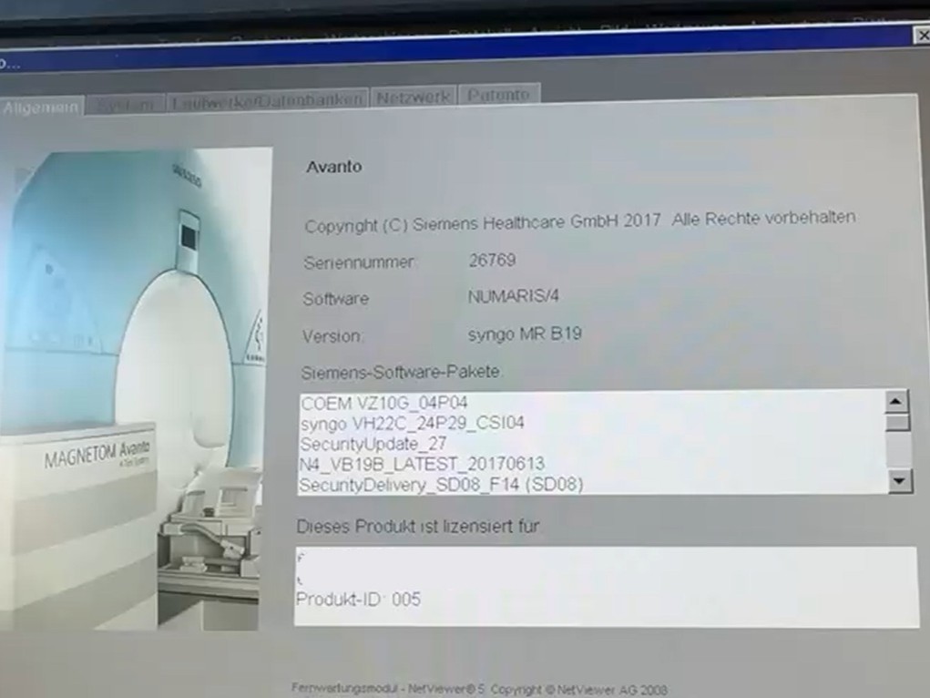 Siemens - MAGNETOM Avanto - MRT-Scanner - MRI Scanner - REF 7391167 - Baujahr 2008