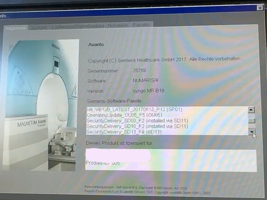 Siemens - MAGNETOM Avanto - MRT-Scanner - MRI Scanner - REF 7391167 - Baujahr 2008