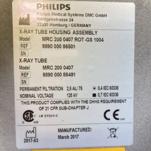 Philips - MRC 200 0407 ROT-GS 1004 - Röntgenröhre - X-Ray Tube - PN 989000086501 / 989000086491 - Baujahr 03/2017