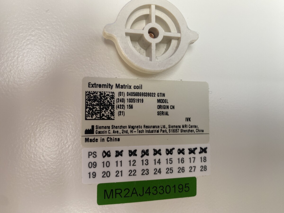 Siemens - Extremitäten-Matrixspule - Extremity Matrix Coil - PN 10351919
