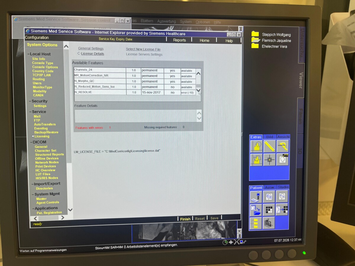 Siemens - MAGNETOM Spectra 3T - MRT-Scanner - MRI Scanner - REF 10837643 - Bauahr 2013