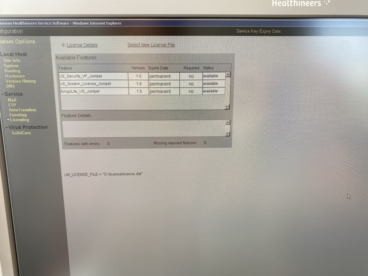 Siemens - ACUSON Juniper - Ultraschallgerät - Ultrasound System - REF 11335791
