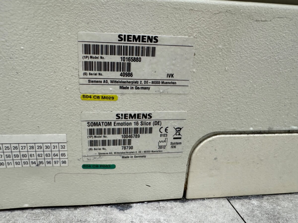 Siemens - SOMATOM Emotion 16 - CT-Scanner - CT Scanner - REF 10046789 - Baujahr 2012