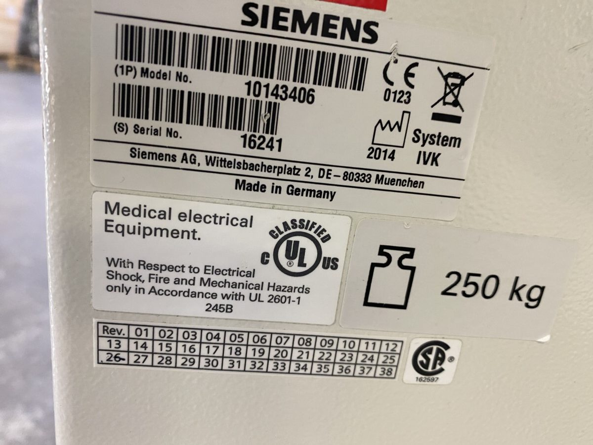 Siemens - ARCADIS Varic - C-Bogen-System - C-Arm System - REF 10143406 - Baujahr 2014