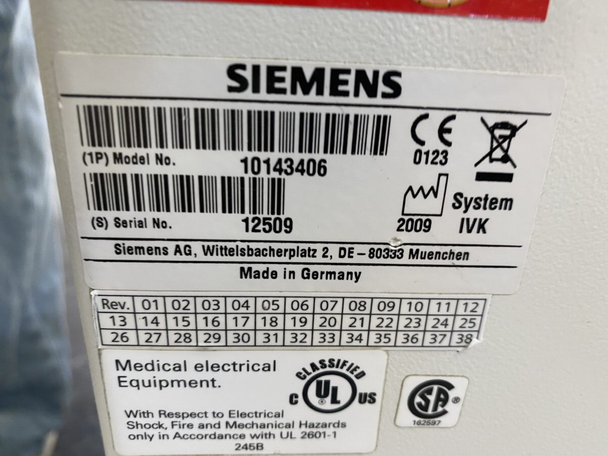 Siemens - ARCADIS Varic - C-Bogen-System - C-Arm System - REF 10143406 - Baujahr 2009