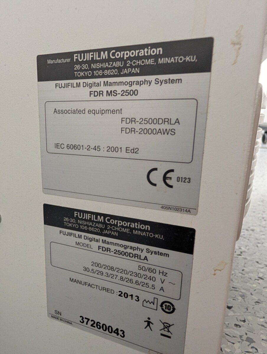 FUJIFILM - Amulet F - Mammographie-System - Mammography System - REF FDR MS-2500 - Baujahr 2013