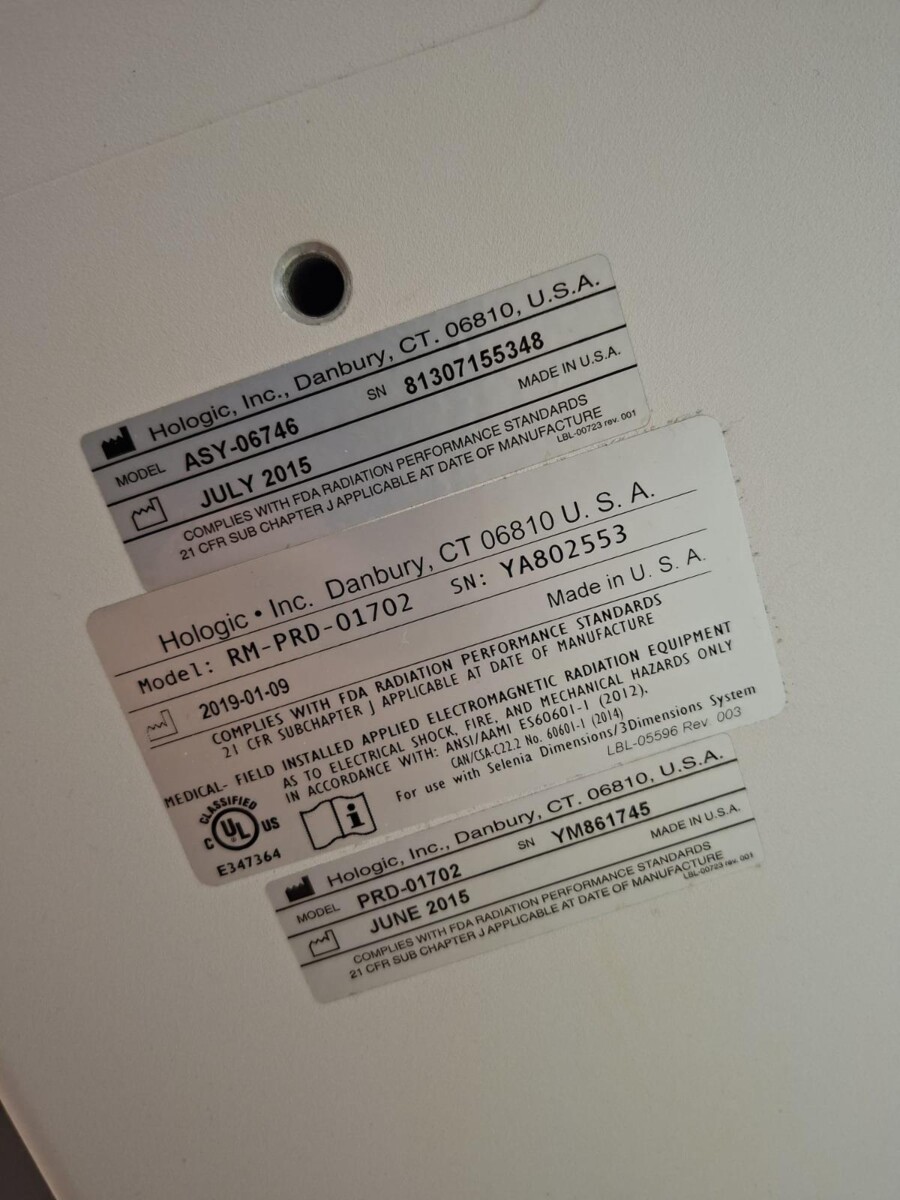 Hologic - Selenia Dimensions 3D - Mammographie-System - Mammography System - REF SDM-00001-2D - Baujahr 07/2015