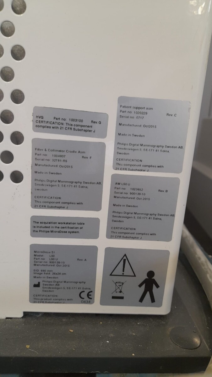 Philips - Mammography System - Mammographie-System - MicroDose SI - REF L50 U - Baujahr 10/2015
