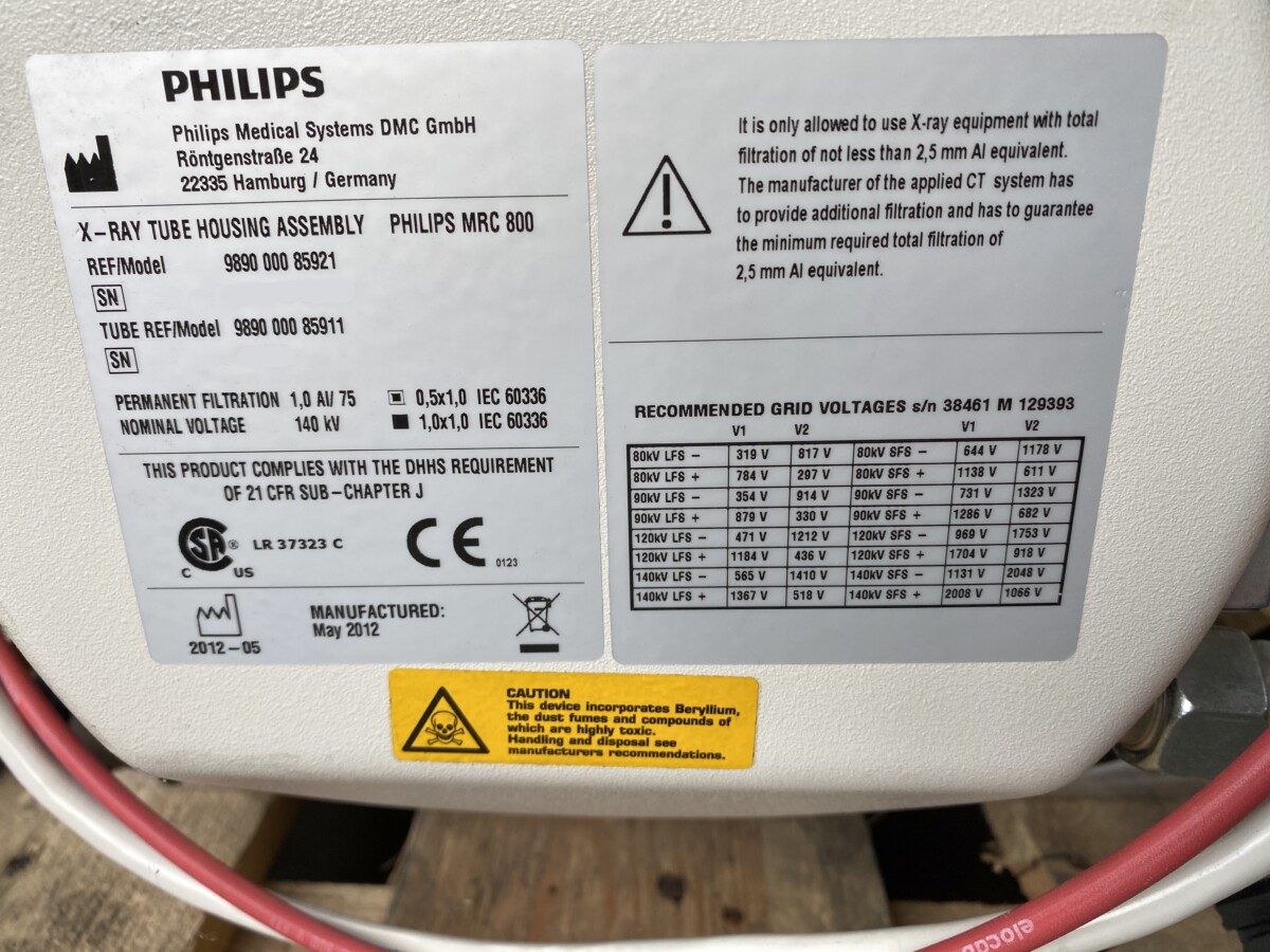 Philips - MRC 800 - Röntgenröhre - X-Ray Tube - PN 989000085921 / 989000085911